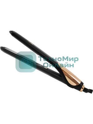 Выпрямитель для волос Centek CT-2023 черный/золотистый, 22 мм, 220 °C, 1 режим