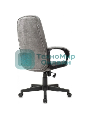 Кресло руководителя Бюрократ CH 002 Fabric Light-19 серый, крестов. пластик