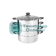 Мантоварка-пароварка WEBBER BE-083 8 л, 26 см, нержавеющая сталь, 4 уровня