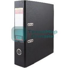 Папка-регистратор Silwerhof A4 75мм ПВХ/бумага черный мет.окант. сборная (упак.:2шт)