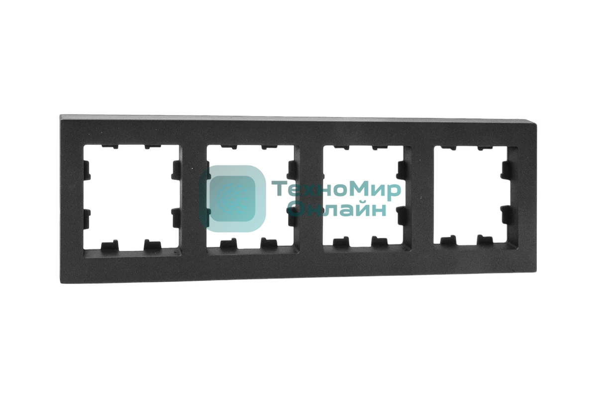 Рамка Эпика 4 - местная EKF UP1-FPB-04 черная, пластик