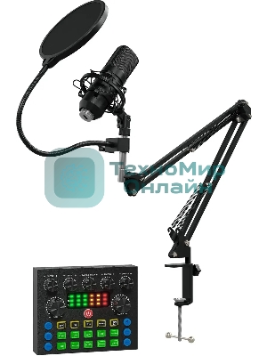 Микрофон проводной Оклик SM-600G 2.5м черный