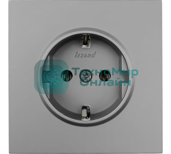 Розетка 1-мест. LEZARD с/з ПБТ СП ZIMA IP20 16А безвинт. зажим серый матовый 704-7488-122BQC