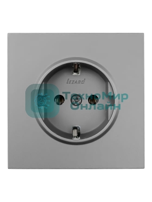 Розетка 1-мест. LEZARD с/з ПБТ СП ZIMA IP20 16А безвинт. зажим серый матовый 704-7488-122BQC