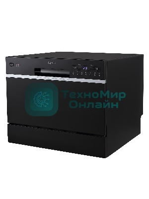 Посудомоечная машина Бирюса DWC-506/7 B, черный, 55см, 6 компл., 49 дБ, класс A+