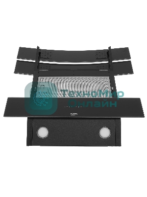 Вытяжка наклонная Beko HCA 62640 B чёрный, 60 см, 537 м³/ч, 48 дБ