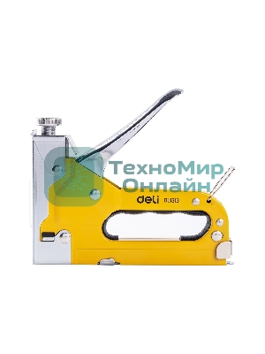 Мебельный степлер Deli DL1313 3-в-1. 4-8мм. 0,6 кг. Полностью стальная конструкция. Подходит для D/U/T.