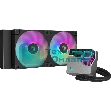 Система жидкостного охлаждения DEEPCOOL LT240 ARGb черный, 120 мм, алюминий/медь, 2400 об/мин, 38.71 дБ, 4 pin, 280 Вт