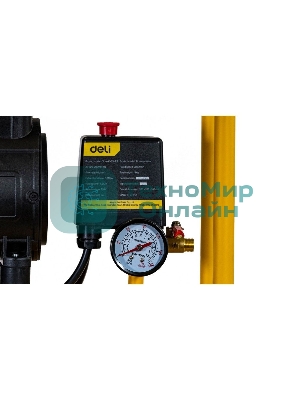 Компрессор воздушный безмаслянный Deli DL-WKY25-E1 (мощность 1,2кВт, 25л, 80л/мин, 7атм, 2800об/мин)