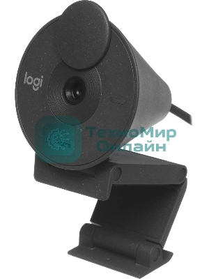 Веб-камера Logitech Brio 300 1920x1080, 30 кадр/с, USB Type-C, микрофон (шумоподавление), автоматическая фокусировка, автоосвещение, универсальное крепление