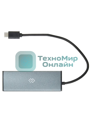 USB-концентратор Digma HUB-4U3.0-UC-G, USB-C, USB 3.0 4 порта, USB