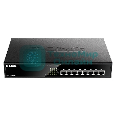 Коммутатор D-Link DGS-1008MP/A2A/B1A, 8×1 Гбит/с, неуправляемый