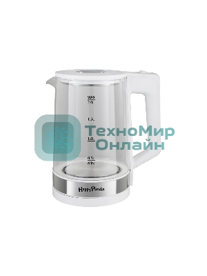 Чайник электрический Happy Panda HP-2700W 2 л, стекло, точечн. подсв