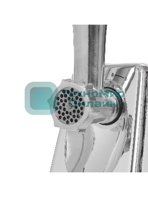 Мясорубка электрическая RENOVA MG200-R1WL белый, 2000 Вт, 2.0 кг/мин, реверс, защита от перегрузки, металлический лоток, насадки - 8