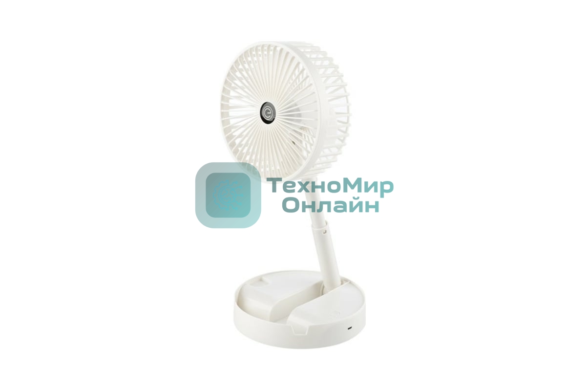 Вентилятор Energy EN-0612 USB белый, настольный, 4,5 Вт, 3 скорости, 15 см, аккумуляторный