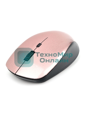 Мышь беспроводная Gembird MUSW-250-3 розовый, 1600 dpi, радиоканал, USB, кнопки - 4
