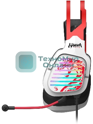 Гарнитура Bloody G560 Naraka белый/красный, проводная, подсветка