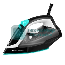 Утюг Centek CT-2314 черный/бирюзовый, 2800 Вт, 50 г/мин, 190 г/мин, 370 мл