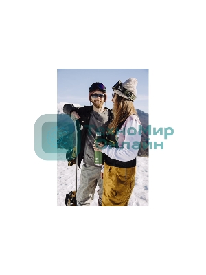 Термос Арктика 106-1200 зеленый, узкое горло 1,2 л, американский дизайн, антивандальное покрытие, две чашки, холод/тепло 32 ч