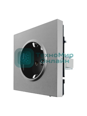 Розетка 1-мест. LEZARD с/з ПБТ СП ZIMA IP20 16А безвинт. зажим серый матовый 704-7488-122BQC