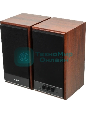 Акустическая система SVEN SPS-702 2.0 коричневый/орех 40Вт