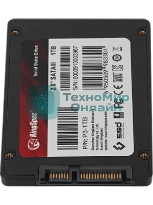 Накопитель SSD KingSpec P3-1Tb, 1Tb, SATA, 2.5