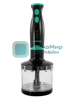 Блендер погружной Starwind SBP2322b 800Вт темно-серый/бирюзовый