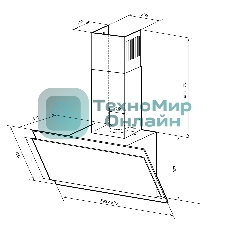 Вытяжка наклонная LEX Furia 600 черная, 59.5 см, 1050 куб. м/ч, 50 дБ
