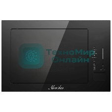 Встраиваемая микроволновая печь MONSHER, ВхШхГ 385х595х367, объем 25 л, мощность 850 Вт, 5 уровней мощности, гриль, 8 автоматических программ, размораживание, сенсорное управление, цвет черный