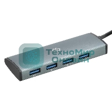 USB-концентратор Digma HUB-4U3.0-UC-G, USB-C, USB 3.0 4 порта, USB