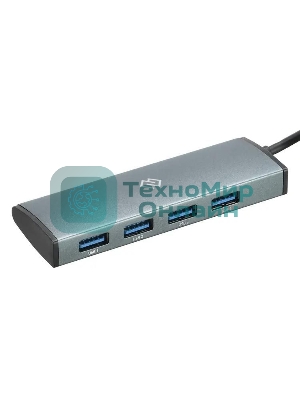 USB-концентратор Digma HUB-4U3.0-UC-G, USB-C, USB 3.0 4 порта, USB