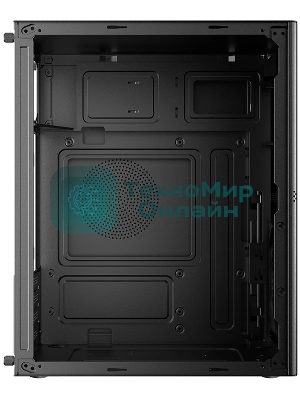 Компьютерный корпус CBR mATX Minitower V861, без БП, 2хUSB 2.0, HD Audio+Mic, черный PCC-MATX-V861-WPSU