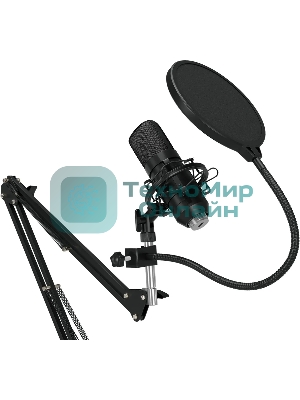 Микрофон проводной Оклик SM-600G 2.5м черный