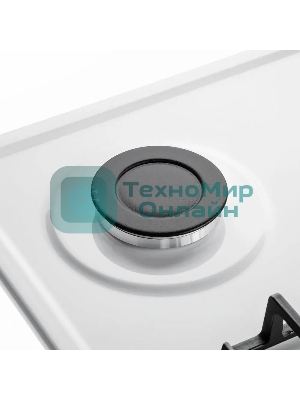 Газовая варочная панель Maunfeld EGHE.64.6CW/G, 4 конфорки, эмалированная сталь, белый