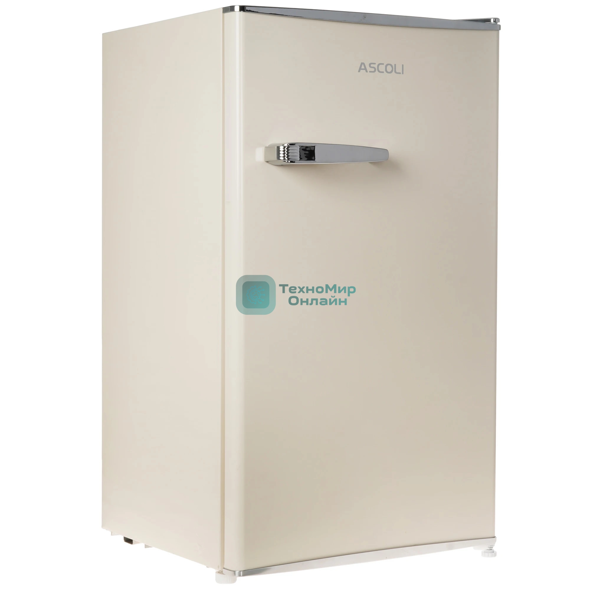 Холодильник Ascoli ADFRY90 бежевый однокамерный 85/15л морозилка сверху