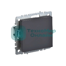 Выключатель одноклавишный проходной BRITE 10А ВС10-1-6-БрГ графит