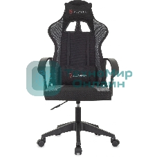 Кресло Zombie Carry черный/серый, экокожа, подголовник