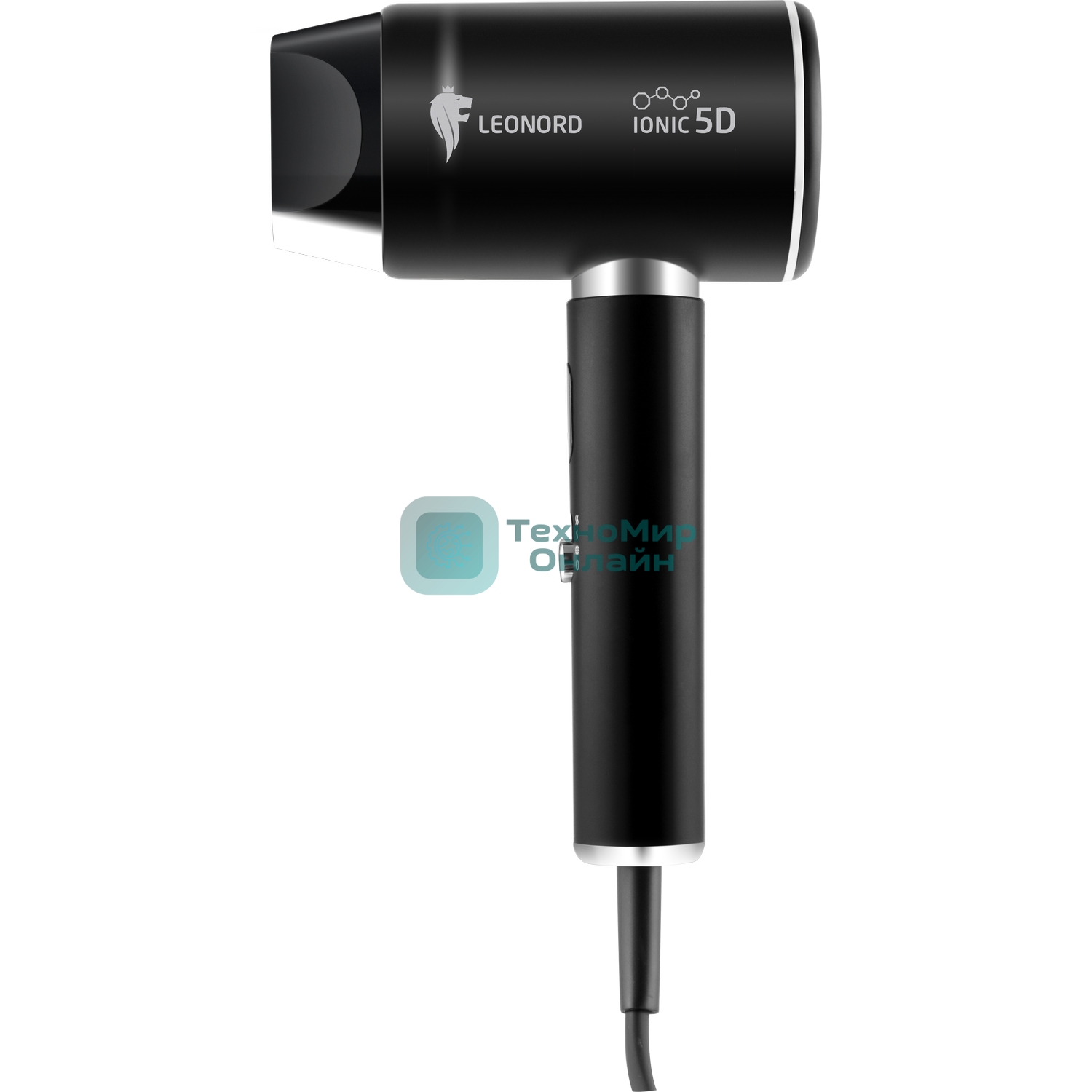 Фен LEONORD LE-1226 черный, 2000 Вт, ионизация