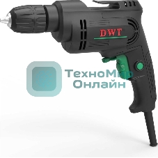 Дрель сетевая безударная DWT BMP04-10 C/450 Вт/до 3300 об.в мин/1.0-10 мм/реверс/кабель 2 м/черный (BMP04-10 C)