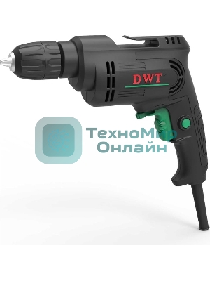 Дрель сетевая безударная DWT BMP04-10 C/450 Вт/до 3300 об.в мин/1.0-10 мм/реверс/кабель 2 м/черный (BMP04-10 C)