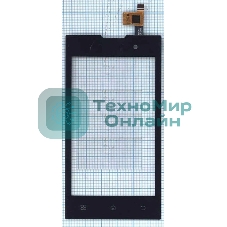 Сенсорное стекло (тачскрин) для ZTE V815W v2, черное