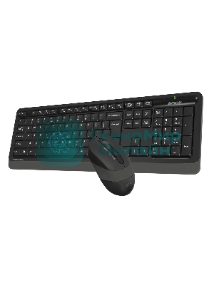 Комплект клавиатура+мышь A4Tech FStyler FG1010S беспроводной, USB, 2000 DPI, чёрный/серый