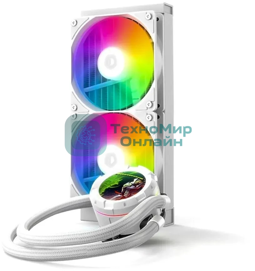 Система жидкостного охлаждения ID-Cooling SL240 XE ARGb белый 120мм алюминий+медь 1800rpm 30db 4-pin 300W