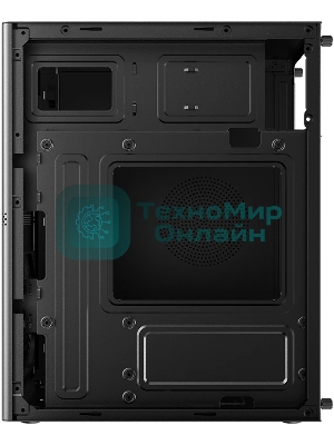 Компьютерный корпус CBR mATX Minitower V861, без БП, 2хUSB 2.0, HD Audio+Mic, черный PCC-MATX-V861-WPSU