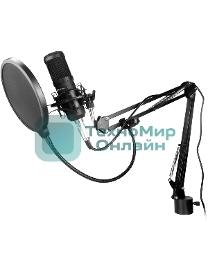 Микрофон проводной Оклик SM-600G 2.5м черный