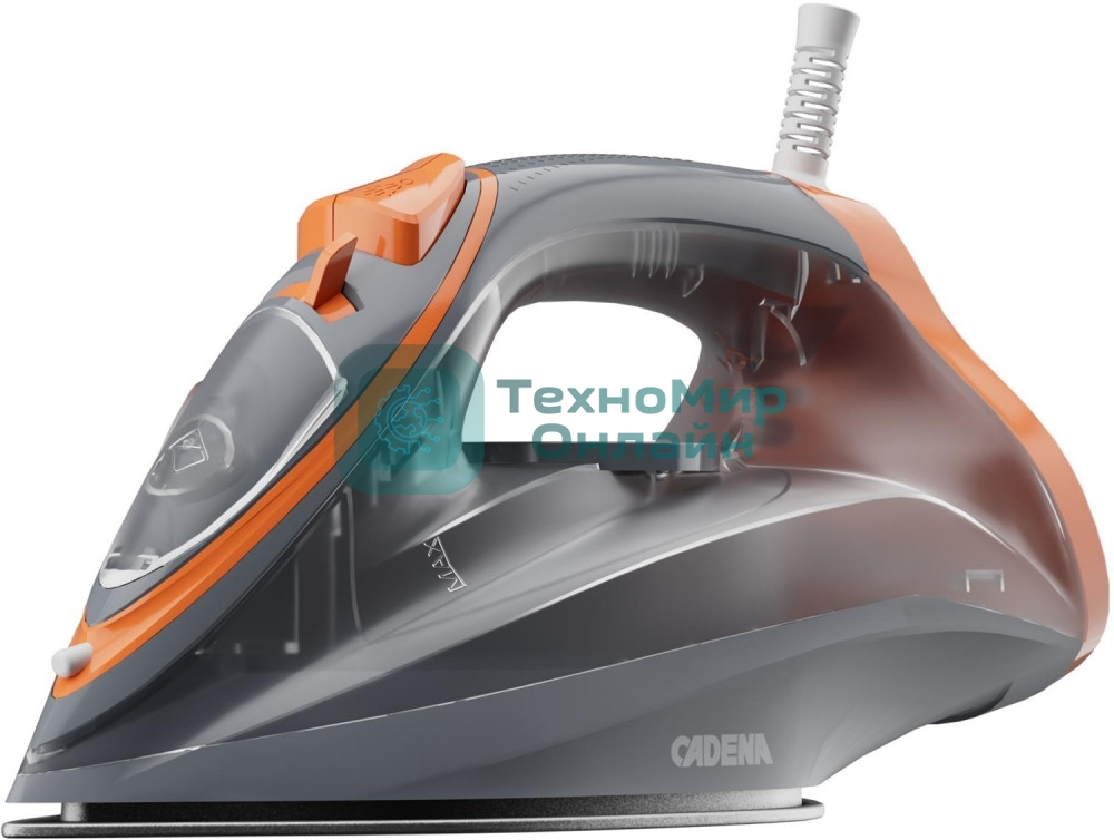 Утюг Cadena IC599C серый, 2600 Вт, 30 г/мин, 175 г/мин, 260 мл