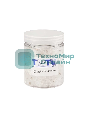 Коннектор LANMASTER TWT-PL12-6P4C/JR100, UTP кат.3 RJ12, прозрачный (упак.: 100 шт)