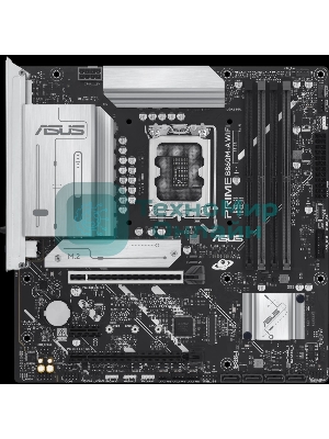 Материнская плата ASUS PRIME B860M-A WIFI, LGA 1851, Intel B860, 4xDDR5, 4xSATA, 2xM.2, 1xPCIe 5.0 x16, 1xPCIe 4.0 x16, 1xPCIe 4.0 x1, 2xDP, 1xHDMI, 1x 2.5Gb LAN, 1xUSB-C 20Gbps, 1xUSB-A 10Gbps, 2xUSB-A 5Gbps, 4xUSB-A 2.0, 3x3.5 мм, 7.1, micro-ATX.