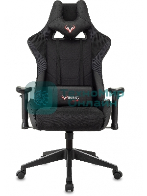 Кресло Бюрократ VIKING 4 AERO BLACK EDITION черный, экокожа, 120 кг, механизм качания