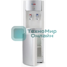 Кулер для воды LD-AEL-28c, напольный, НАГРЕВ/ОХЛАЖДЕНИЕ ЭЛЕКТРОННОЕ, шкафчик 10 л, 2 крана, белый/серебристый, 00257